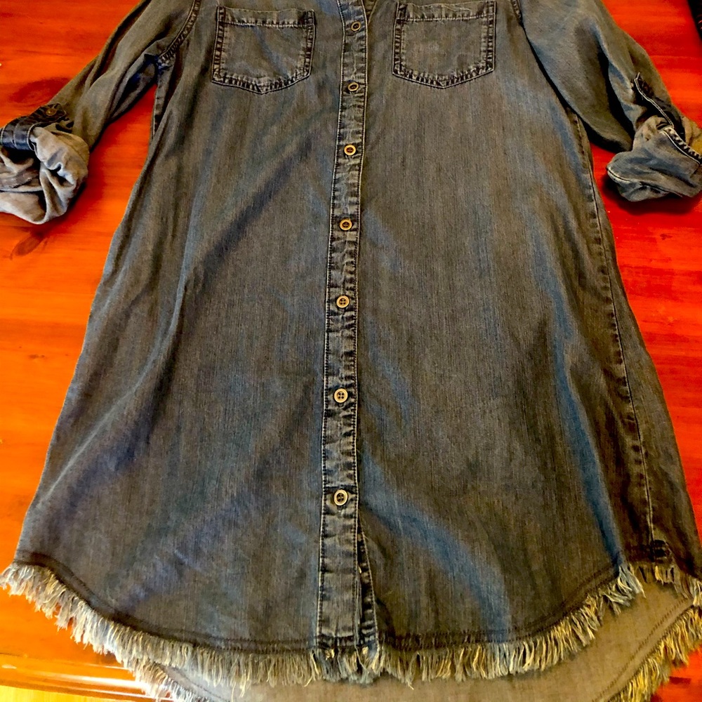 Denim shirt dress
